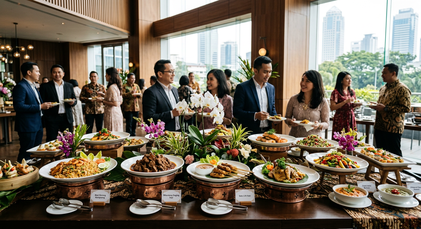 Buffet prasmanan premium untuk catering corporate Jakarta